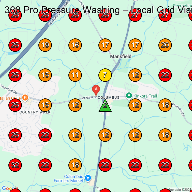 360 Pro Pressure Washing GeoGrid visibility map for Bathroom Remodeler in None